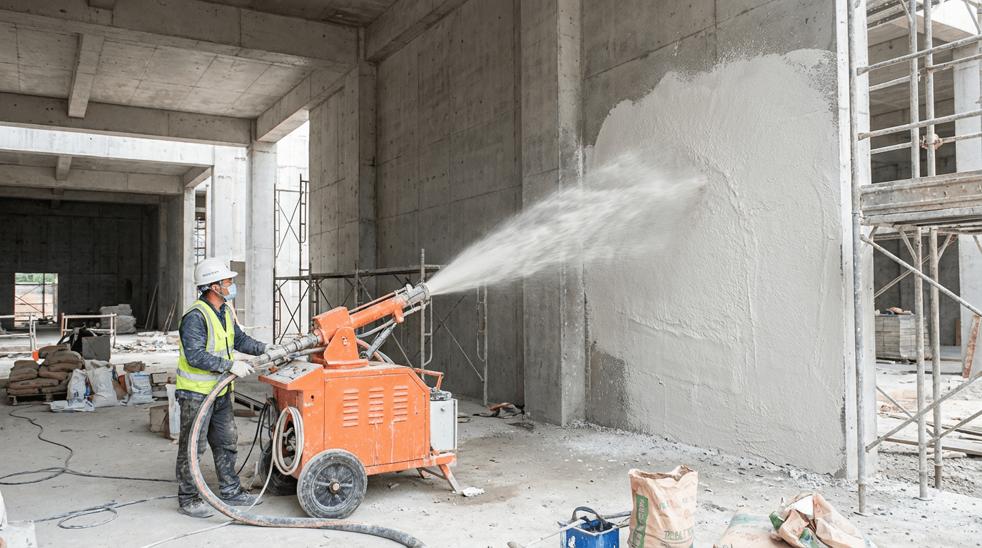 Machinaal stucwerk
